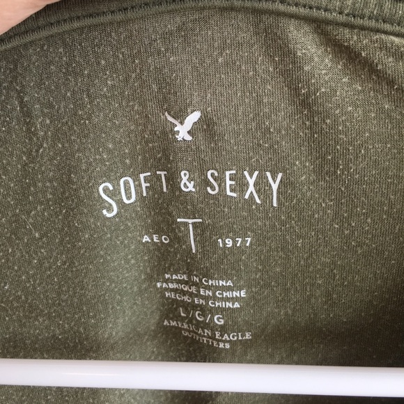 Olive green American Eagle short sleeve tee - Picture 3 of 5